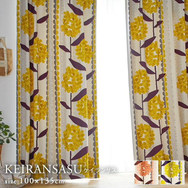 カーテン 100×135cm×2枚セット 遮光2級 ケイランサス 日本製 スミノエ 新生活 【代引不可】 ※沖縄・離島配送不可