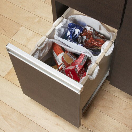 ゴミ箱 分別 クロシオ ダイニングダストボックス 4D ブラウン (23715) ※北海道・沖縄・離島送料別途見積【代引不可】 [3]