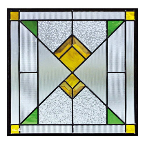 ステンドグラス (SH-F05) 一部鏡面ガラス 400×400×18mm ピュアグラス Fサイズ （約4kg） メーカー在庫限り ※代引不可 【沖縄・離島配送不可】【代引不可】