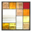 ステンドグラス (SH-E03) 300×300×18mm デザイン ピュアグラス Eサイズ (約3kg) ※代引不可 【沖縄・離島配送不可】【代引不可】