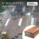 枕木 豪州産 新品 高耐久ユーカリレッドアイアン 100×約200×2000mm(約40kg) ガーデニング ウッドデッキ 土留 【要 荷下ろし手伝い】