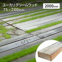 【5/16 1:59迄5%クーポン】枕木 豪州産 新品 高耐久 ユーカリ クリームウッド 75×約200×2000mm(約30kg) ガーデニング ウッドデッキ...