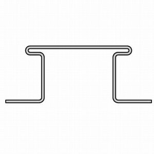 ウッドデッキ 樹脂　人工木　ハンディウッド・下地材アイハット鋼 3590 L=2400mm めっき色 （5.4kg） ※送料別途見積り、最低送料2000円〜