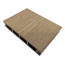 ウッドデッキ 人工木 オーロラデッキ2床材(ライトブラウン) デッキサンプル 25×140×100mm 【お一人様一点限り】
