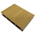 ウッドデッキ 人工木 オーロラデッキ2床材(チーク) デッキサンプル 25×140×100mm 【お一人様一点限り】