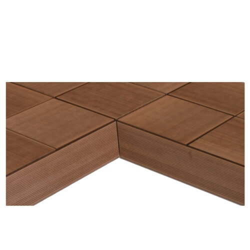 ウッドデッキ 樹脂　人工木　ハンディウッド・三角框S50 入隅セット L＝300mm （0.5kg） 2本セット