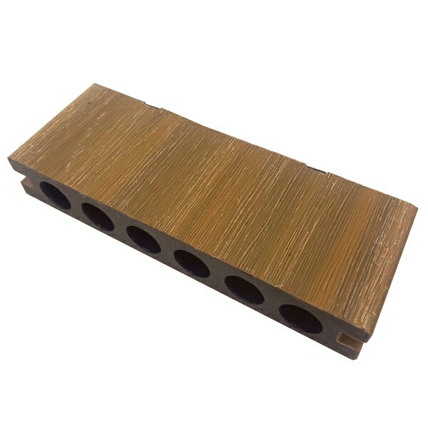 ウッドデッキ 人工木材 サンプル プラチナデッキ 23×140×50mm ライトブラウン 床材 面材 人工木 樹脂デッキ （お一人様一点限り）