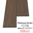 【6/27 1:59迄10%クーポン】【送料無料】【12本セット】ウッドフェンス 人工木 高耐候プラチナデッキ2 フェンス材(幅狭)両面木目調 10×98×20...