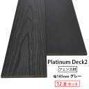 【6/27 1:59迄10%クーポン】【送料無料】【12本セット】ウッドフェンス 人工木 高耐候プラチナデッキ2 フェンス材(幅広)両面木目調 10×145×2...