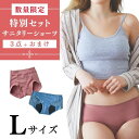 【セットがお得♪GW限定10%OFF】 数量限定 サニタリー ショーツ L サイズ 3点セット おまけ付き レディースデー 生理 くすみカラー レース シンプル...