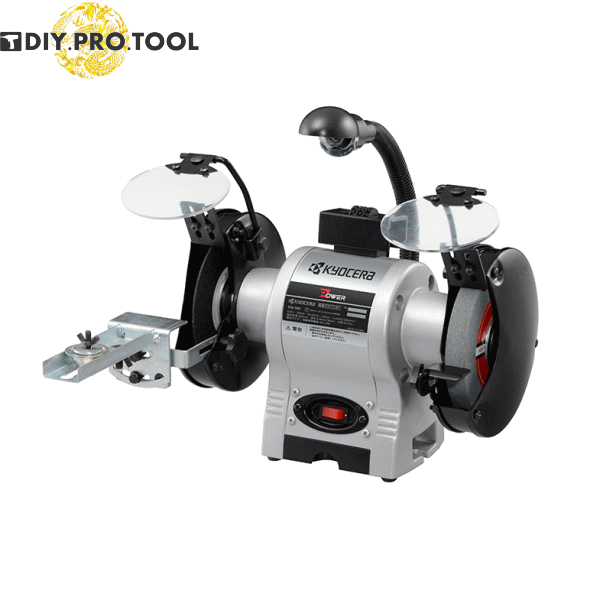 京セラ 両頭グラインダー TG-151　研削・研磨・目立　工具や金属部品の研磨・整形に最適　刃物研ぎ加工　のこ刃・カッター刃目立加工　砥石ドレッサー・研磨治具付　砥石(平型砥石#60・目立砥石#60) 632551A