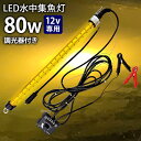 LED 水中集魚灯 LED集魚灯 水中ライト 水中灯 12V用 集魚ライト 80w オレンジ ライト 船舶ライト 船舶 釣り ledライト 釣果 シラスウナギ シラウオ イカ アジ タチウオ アオリイカ 夜焚き 堤防釣り 水中イルミネーション