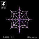 業務用 イルミネーション モチーフ 2D イルミ ハロウィン ハロウィーン クリスマス 屋外 防雨 LED クリスタルグロー 2D クモの巣 (小)