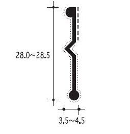 スライド加工ピンチブロック 長さ：2000mm 黒 #38-TS
