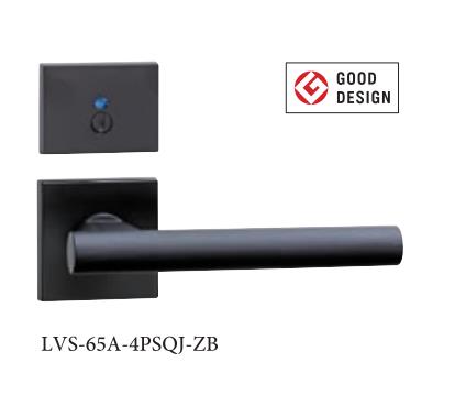 川口技研 レバーハンドル 表示錠 LVS-65A-4PSQJ-ZB 塗装つや消しブラック色 角座タイプ LVSケース錠仕様