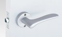 川口技研 Jレバーハンドル JL-20-1M TN 塗装ニッケル色 20レバー 丸座 空錠 カギなし バックセット50ミリ JL20-1M
