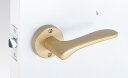 川口技研 Jレバーハンドル JL-20-1M TSG 塗装サテンゴールド色 20レバー 丸座 空錠 カギなし バックセット50ミリ JL20-1M