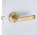 川口技研 Jレバーハンドル JL-24-1M SG サテンゴールド色 24レバー 丸座 空錠 カギなし バックセット50ミリ ※JL24-1M-SG