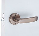 川口技研 Jレバーハンドル JL-24-1M Br ブラウン色 24レバー 丸座 空錠 カギなし バックセット50ミリ ※JL24-1M-Br