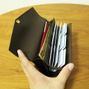 送料無料 本革 レザー カード ケース 薄型 メンズ レディース 大容量 スリム 革 カード入れ カードホルダー ブランド ダークブラウン カード大容量 大人可...