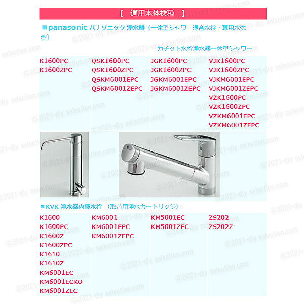 DIY SELECTIONの【メーカー正規品】パナソニック 浄水カートリッジ SEPZS2103PC （PZS2103PC同等品） 3個入 純正品 ラクシーナ対応 5物質除去　浄水器交換フィルター 消耗品 補修パーツ｜アングル3