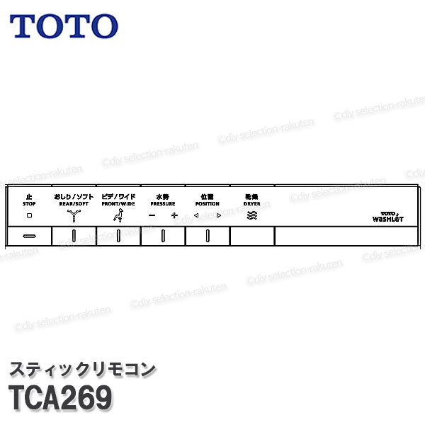 Rakuten - TOTO スティックリモコン TCA269 （ネオレスト ハイブリッドシリーズAH・RH用）温水洗浄便座部品 トイレパーツ 精密部品・消耗品・補修 TOTO純正品