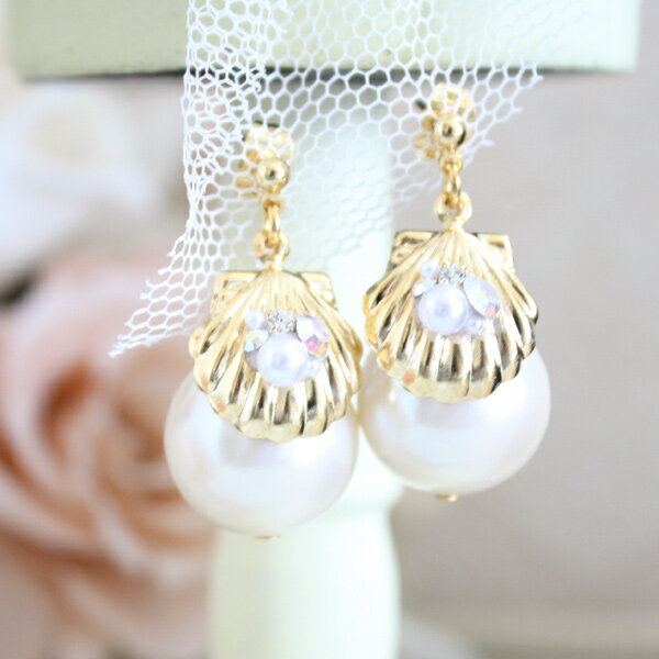 樂天商城 - ビジューマリンピアス/イヤリング【日本製】