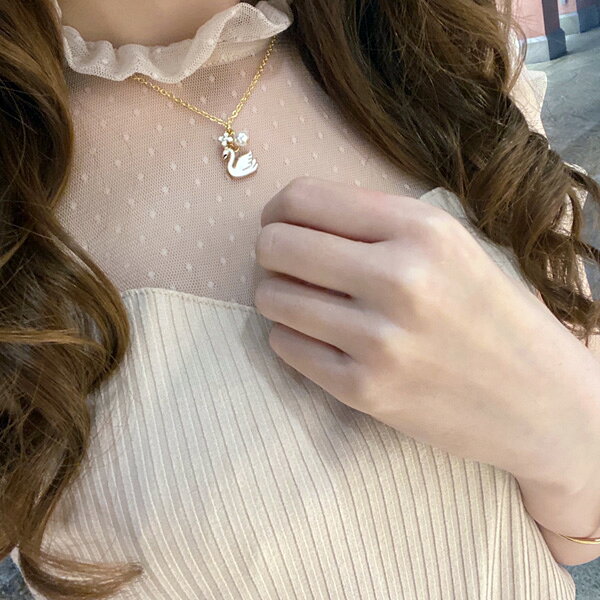 【リニューアル】白鳥ネックレス【日本製】 dizzy-10006411 Rolianne -pink made- サンプル画像3