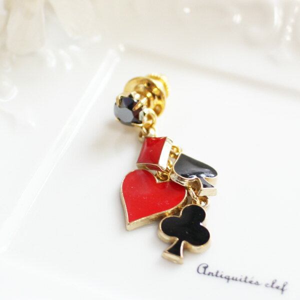 爪石トランプしゃらしゃらタックピン/ラペルピン【日本製】