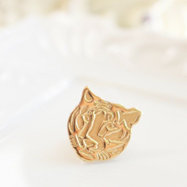 真鍮タイガータックピン/ラペルピン【日本製】