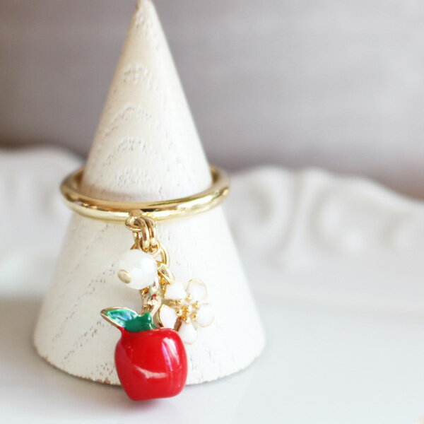 ミニ林檎リング【日本製】【フリーサイズ指輪】