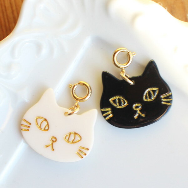 樂天商城 - フェイス猫チャーム/ファスナーチャーム【日本製】