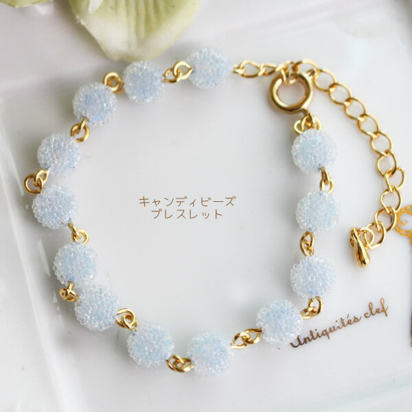 樂天商城 - キャンディビーズ1連ブレスレット【日本製】