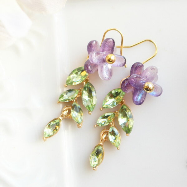 樂天商城 - クレマチスリーフピアス/イヤリング【日本製】