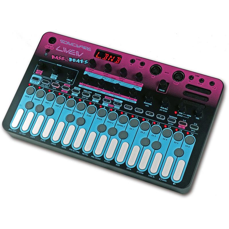翌日配達 SONICWARE 【半期決算セール】(1台限定特価)LIVEN BASS&BEATS (電源アダプター無し) ソニックウェア Wavetableベースシンセ / リズムマシン シンセサイザー・電子楽器 リズムマシン・サンプラー