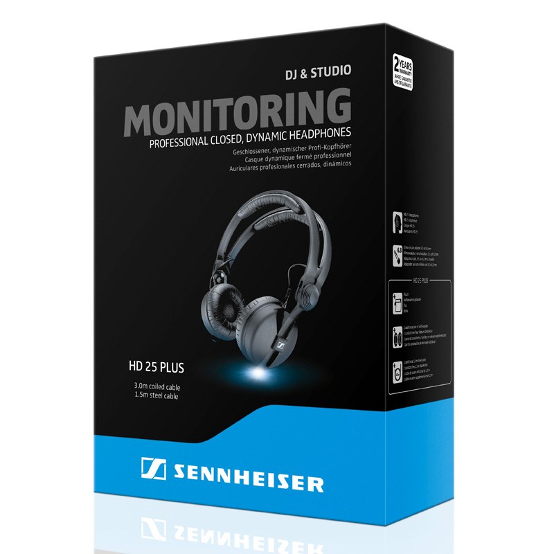 SENNHEISER HD25 PLUS (密閉型ヘッドフォン)(国内正規代理店取り扱い品・長期2年保証)(ゼンハイザー) レコーディング ヘッドフォン・イヤフォン