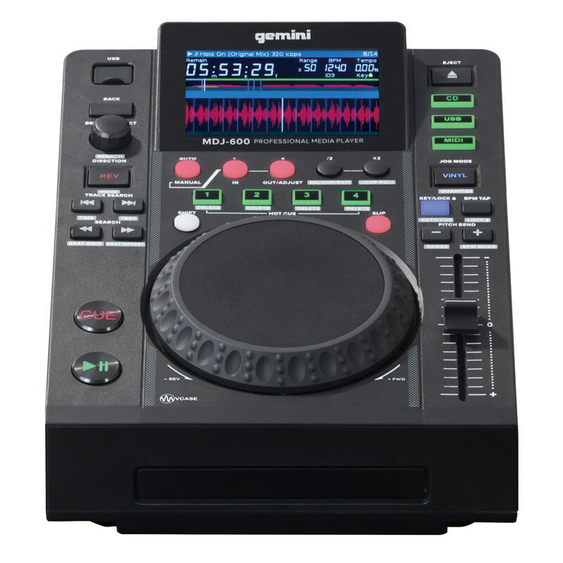 gemini MDJ-600 【USB/CDプレイヤー】※rekordboxのUSBメモリースティックには非対応 DJ機器 DJプレイヤー