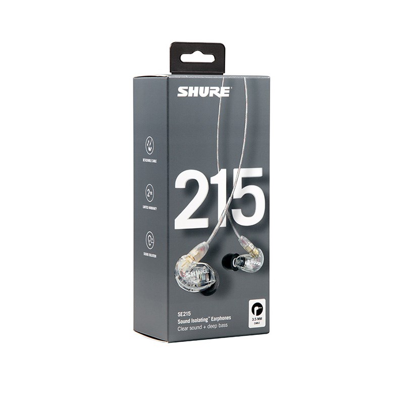 SHURE 【冬の大感謝祭2025(12/25まで)】SE215-CL-A(クリア)(SE215CL-A)(国内正規品・2年間保証)(シュア)(有線イヤフォン) レコーディング ヘッドフォン・イヤフォン