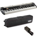 楽器種別：新品オルガン／エレピ/KORG 商品一覧＞＞オルガン／エレピ【145，000円〜275，000円】 商品一覧＞＞1998年開店 渋谷発・国内最大級DJ機器専門店です！KORG SV-2S 88(88鍵盤)＋CB-SV1-88【専用キャリングケースセット】 ※配送事項要ご確認 シンセサイザー・電子楽器 ステージピアノ・オルガン商品説明※沖縄・離島等、一部の地域へのご配送は別途送料お見積もりとなります。お気軽にお問い合わせ下さい。※代金引換は承っておりません。☆持ち運びに便利な専用キャリングケース「CB-SV1-88」とのセット！「SV-1」のコンセプトをキープしつつ、時代の変化や様々なフィードバックを元に、新たに内蔵アンプ＋スピーカー搭載。大容量のPCM波形によるピアノやEPなどのサウンド強化から、キーロック機能、DS-1Hダンパー・ペダルへの対応など細かな部分まで、あらゆる面から再構築しました。＜特徴＞■ イタリアのスピーカー・デザイナー、K-ARRAYによる15 W×2のスピーカーを搭載 ■ SV-1のサンプル・データの約10倍以上を内蔵した最新モデル■ 憧れのクラシック・サウンド、美しいピアノ・サウンド■ ノブやスイッチによる直感的な操作■ 暖かみのあるアイボリー仕上げ■ 鍵盤は「C1-AIR」と同じリアル・ウェイテッド・ハンマー・アクション3（RH-3）鍵盤 ■ コルグ独自の真空管回路「Valve Reactor」を搭載し、本物の12AX7Aだけが付加することができる暖かみ、歪み＜スペック＞◇鍵盤■鍵盤SV-2S (73key)：73鍵（E to E） ベロシティ・センシティブ RH3（Real Weighted Hammer Action 3）鍵盤SV-2S (88key)：88鍵（A to C） ベロシティ・センシティブ RH3（Real Weighted Hammer Action 3）鍵盤 ■タッチ・コントロール：8種類のタッチ・カーブ■チューニング：トランスポーズ、ファイン・チューニング、チューニング・カーブ ◇サウンド■音源システム：EDS-X（Enhanced Definition Synthesis - eXpanded）■最大同時発音数：128■マルチ音源：レイヤー、スプリット■ファクトリー・サウンド：72（6ベーシック・サウンド x 2セット 6バリエーション）◇エフェクト 構成：独立6系統（5エフェクト + 1トータル・エフェクト）◇コントロール・パネル■サウンド選択：2ノブ（タイプ、バリエーション（バンク切り替えに対応するノブ・スイッチ併用））■フェイバリット・サウンド選択：8スイッチ（バンク切り替えは、サウンド・タイプ用ノブを併用）■エフェクト・コントロール：イコライザー1スイッチ（オン/オフ）、3ノブ（ベース、ミッド、トレブル）■プリ・エフェクト：2スイッチ（オン/オフ、オート/ぺダル）、3ノブ（タイプ、スピード、インテンシティ）■アンプ・モデル：1スイッチ：（オン/オフ）、2ノブ：（タイプ、ドライブ）■モジュレーション・エフェクト：2スイッチ（オン/オフ、ロータリー・スピーカー回転スピード ファスト／スロー切換）、3ノブ（タイプ、スピード、インテンシティ）■アンビエント：2スイッチ（オン/オフ、TAP for ステレオ・ディレイ）、2ノブ（タイプ、デプス）■ボリューム：1マスター・ボリューム・ノブ■スイッチ：4スイッチ（トランスポーズ、ローカル・オフ、タッチ、ファンクション）■デモ・ソング：72 曲（プリセット・サウンドごとに各1曲） ◇接続端子■オーディオ出力：L、R（XLR2、バランス）＋L/MONO、R/MONO（1/4端子、アンバランス）■オーディオ入力：L/MONO、R/MONO■MIDI：IN / OUT■USB：Type B（MIDI インターフェイスと兼用、USB 2.0に対応）■ダンパー・ペダル：ダンパー・ペダルDS-2H付属（DS-1H別売）■ペダル1：フット・スイッチ（PS-1、PS-3別売）■ペダル2：ボリューム／エクスプレッション（XVP-20、EXP-2別売）またはフットスイッチ（PS-1、PS-3別売）■ヘッドホン：ヘッドホン出力（1/4端子ステレオ、フロント・パネル）◇アンプ■ スピーカー：2 x 2.5インチ・スピーカー、2 x 3インチ・パッシブ・ラジエーター付き、ボックス構造■アンプ出力：2 x 15W ◇その他 ■付属品：譜面立て、電源コード（TEM-M055-0011）、ダンパー・ペダル（DS-2H）■ 本体外形・重量　　： 1，356（W）x 347（D）x 157（H）mm / 21.5kgイケベカテゴリ_キーボード_オルガン／エレピ_KORG_新品 登録日:2020/02/25 オルガン エレピ キーボード コルグ