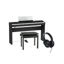 Roland FP-60X-BK + 専用スタンド + 高低自在イスセット【ヘッドホン・お手入れクロス付】【代引不可】【沖縄・離島送料別途見積】(電子ピアノ) ...