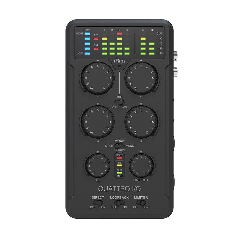 あす楽 IK Multimedia 【夏のボーナスセール】iRig Pro Quattro I/O DTM スマホ・タブレット関連デバイス