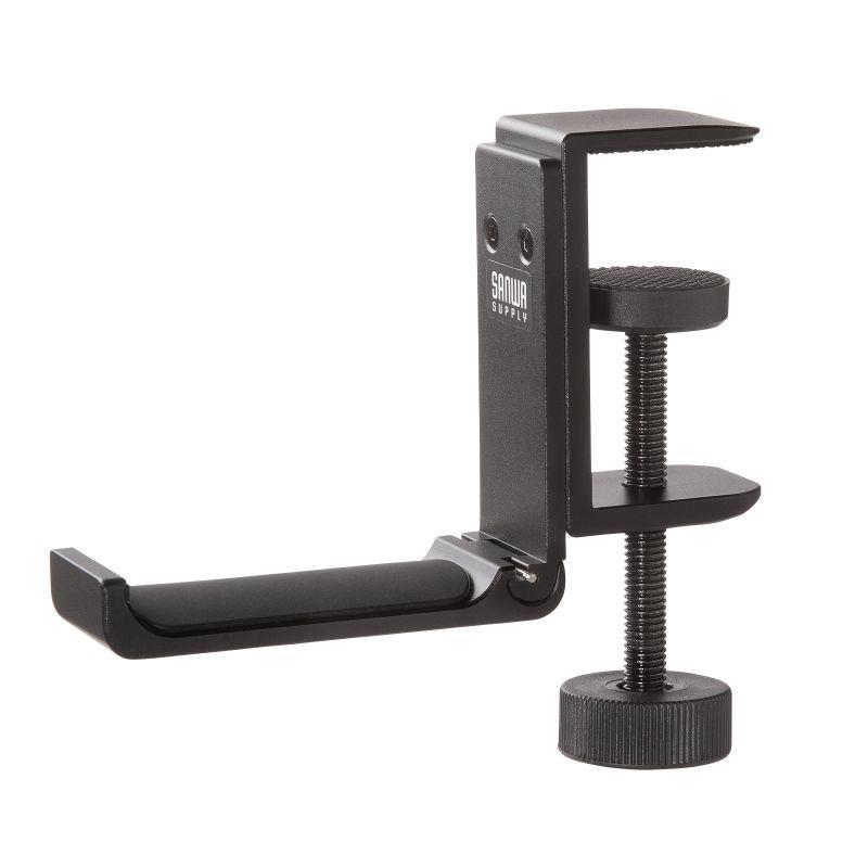 SANWA SUPPLY PDA-STN86BK (ブラック)(サンワサプライ)(ヘッドホンフック)(ヘッドホンハンガー)(金属製..