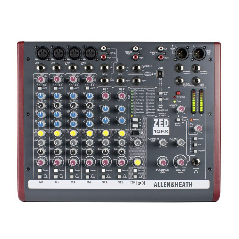 ALLEN&HEATH ZED10FX 【USB端子内蔵アナログミキサー】 配信機器・ライブ機器 ミキサー