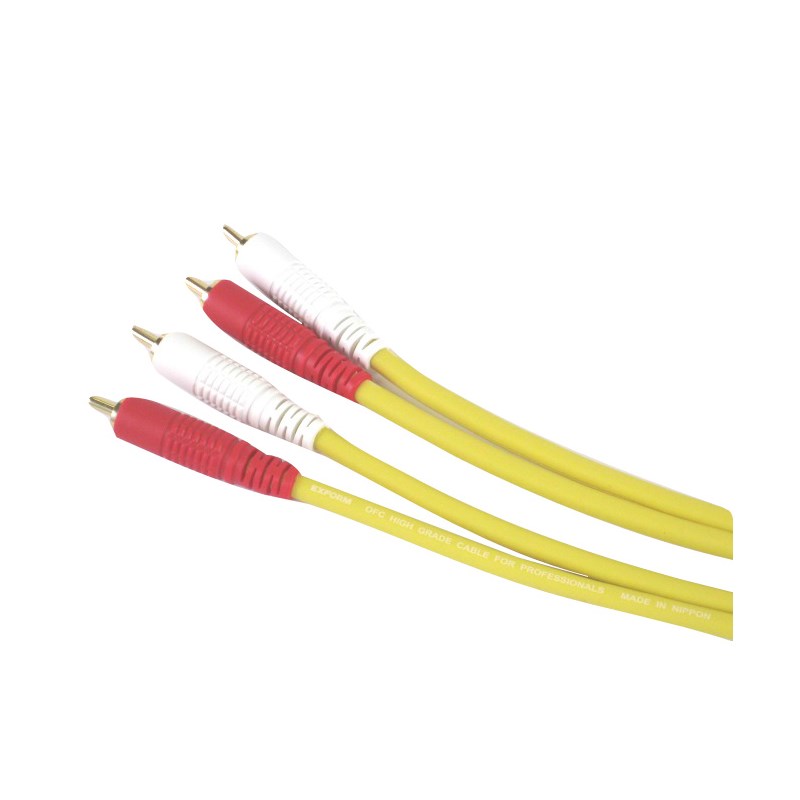 EXFORM COLOR TWIN CABLE 2RR-3.0M (RCA-RCA 1�ڥ�) 3.0m (yellow) DJ���� DJ���������꡼