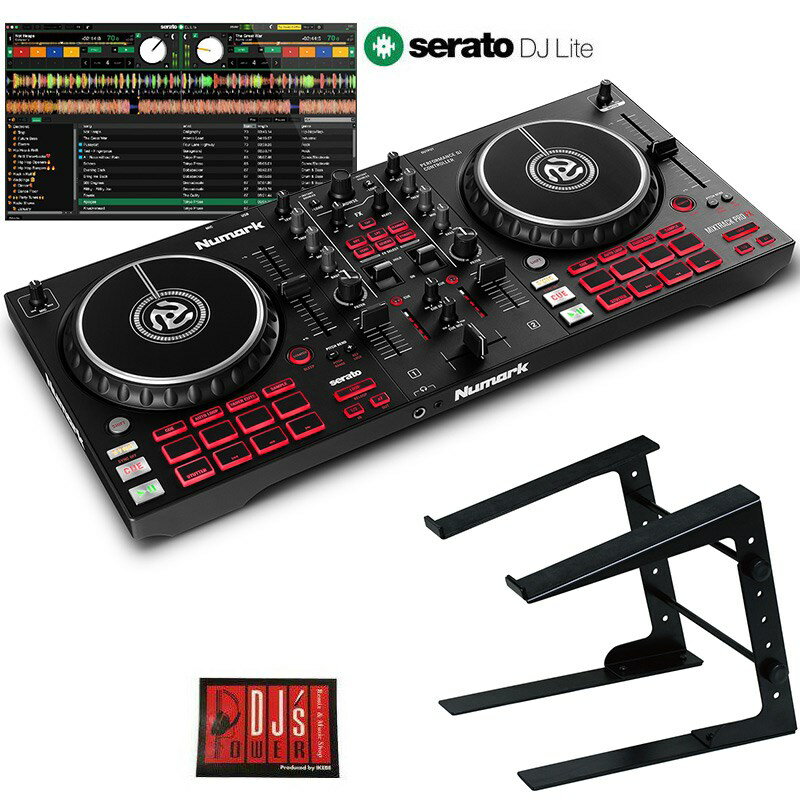 あす楽 Numark MIXTRACK PRO FX + PCスタンドセット 【無償ダウンロード版Serato DJ Lite対応】 DJ機器 DJコントロー…