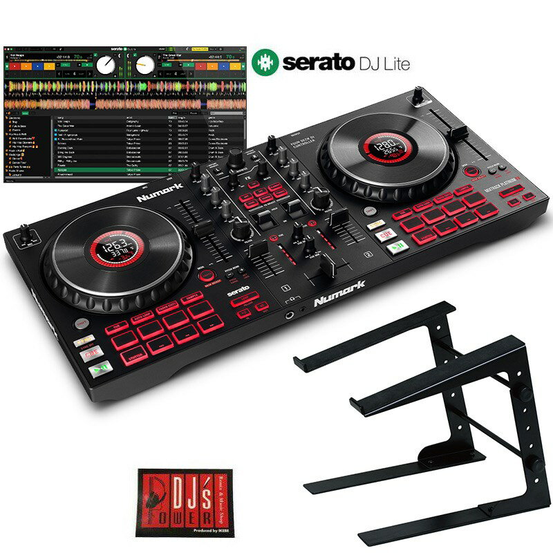 あす楽 Numark MIXTRACK PLATINUM FX + PCスタンドセット 【Serato DJ Lite対応】【使い方チュートリアル搭載】 DJ機…