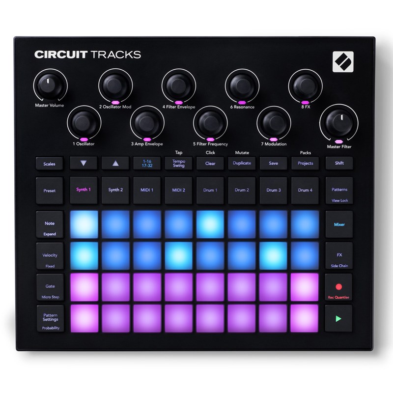 NOVATION CIRCUIT TRACKS �ڥ��롼�֥ܥå����� ���󥻥����������Żҳڴ� �ꥺ��ޥ��󡦥���ץ顼