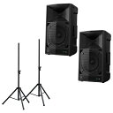 翌日配達 AlphaTheta WAVE-EIGHT + スピーカースタンド付属 2台SET 【ポータブル・アンプ内蔵ワイヤレスPA/DJスピーカー】 配信機器...