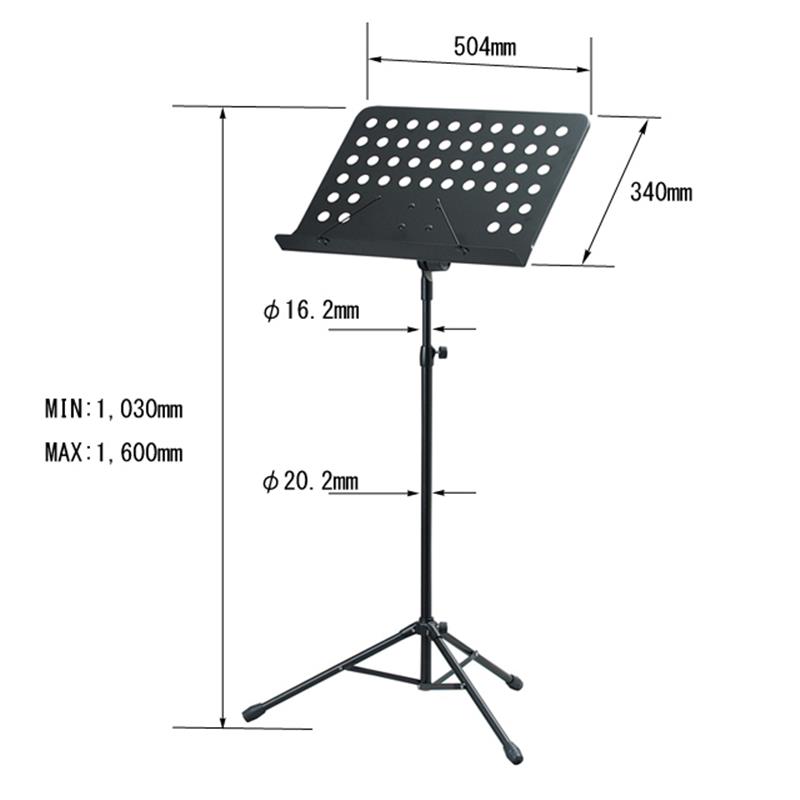 キョーリツ M-300B/BK (ブラック)(譜面台)(穴あきタイプ) その他楽器 その他楽器