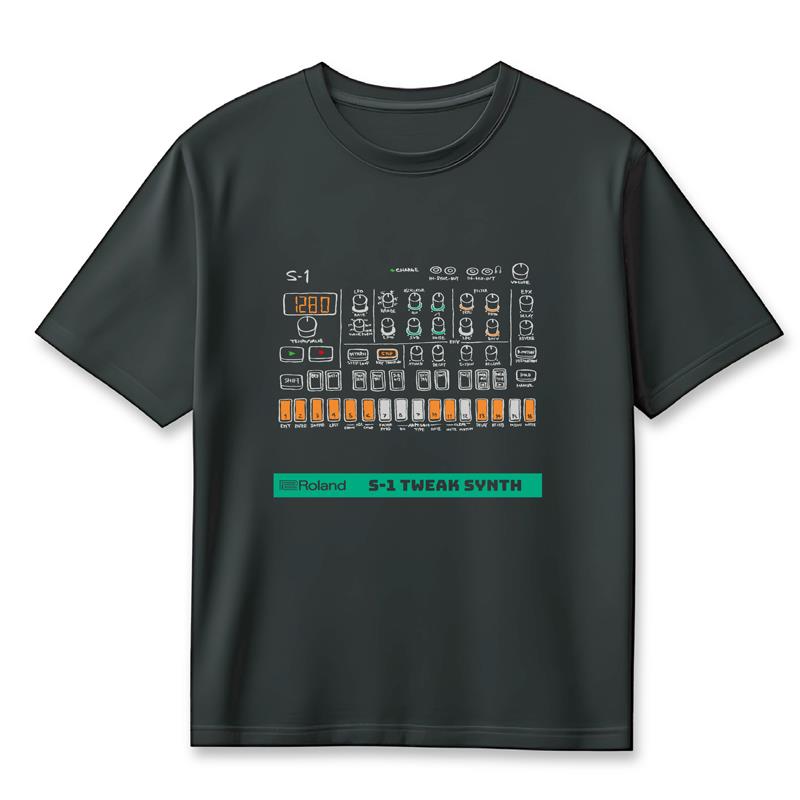 Roland S-1 T-Shirts DesignB M (RT/S-1BM) 楽器アクセサリ アパレル